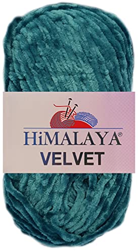 100 Gramm Himalaya Velvet Uni aus 100% Micro Polyester 90048 Petrol von HDK-VERSAND