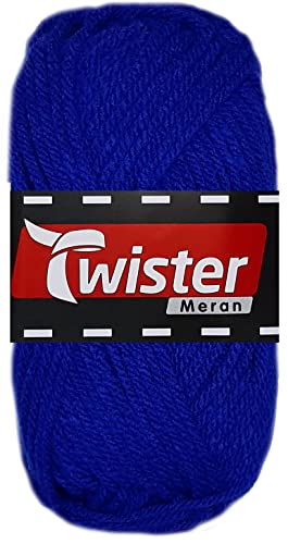 100 Gramm Twister Meran aus 100% Polyacryl (55 Royalblau) von HDK-VERSAND