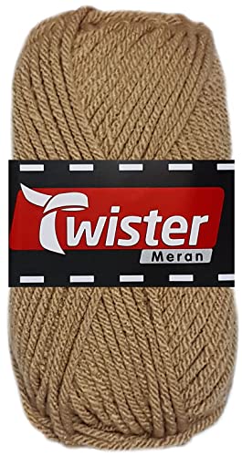 100 Gramm Twister Meran aus 100% Polyacryl (82 Beige) von HDK-VERSAND