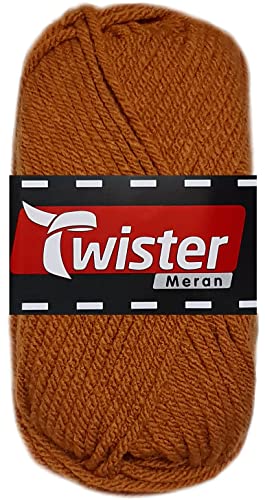 100 Gramm Twister Meran aus 100% Polyacryl (86 Kürbis) von HDK-VERSAND