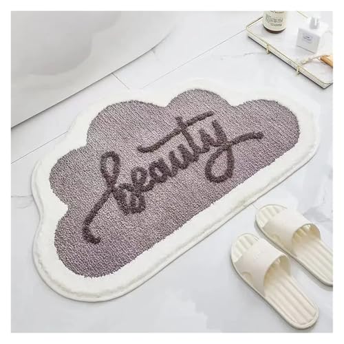 Fruchtimitat Kaschmir Toilette saugfähige Matte Badezimmer Toilette Haushalt Teppich Schlafzimmer Nachttisch Fußmatte(Gray,120X180cm47.2X70.8in) von HDKAH