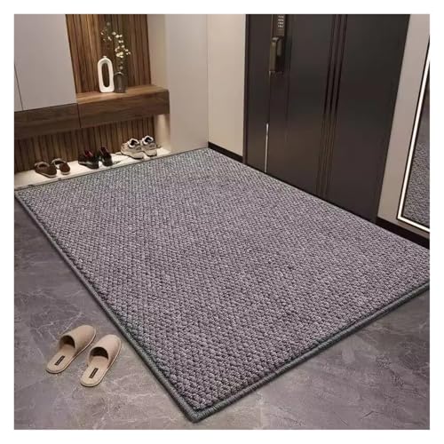 HDKAH Ananasring-Bodenmatte for Zuhause, verdickter, verschleißfester Eingangsteppich, Tür kann zugeschnitten Werden, schmutzabweisend und rutschfest(Gray,60x90cm23.6x35.4in) von HDKAH