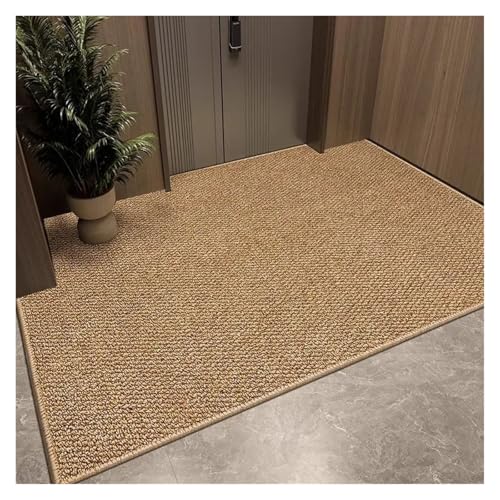 HDKAH Ananasring-Bodenmatte for Zuhause, verdickter, verschleißfester Eingangsteppich, Tür kann zugeschnitten Werden, schmutzabweisend und rutschfest(Khaqi,50x80cm19.7x31.5in) von HDKAH