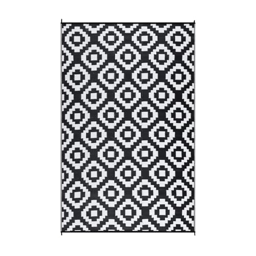 HDKAH Outdoor-Teppich, Kunststoff-Strohteppich, moderner, wasserdichter Teppich, wendbare Bodenmatte for den Außenbereich, for Terrasse, Veranda, Hinterhof, Picknick, Camping(183x274cm) von HDKAH