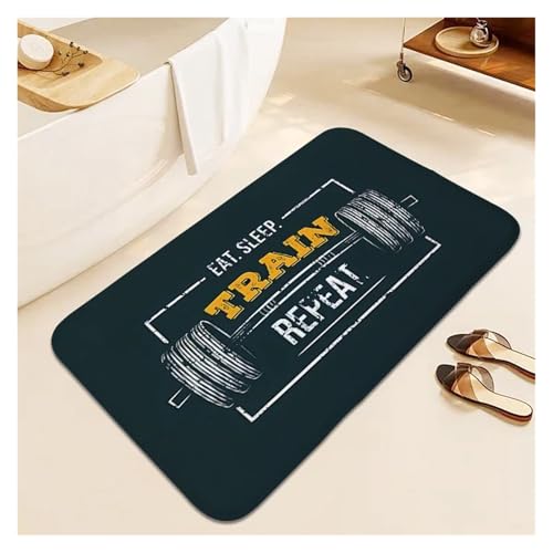 HDKAH Turnhallenteppich for Schlafzimmer Fußmatten Haustür Weich Individuell Wohnzimmer Lustige Fußmatte Badezimmer Flur Schlafzimmer Teppich Ästhetik(Orange White,160x200cm63x78in) von HDKAH