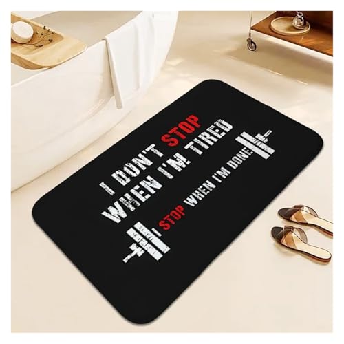 HDKAH Turnhallenteppich for Schlafzimmer Fußmatten Haustür Weich Individuell Wohnzimmer Lustige Fußmatte Badezimmer Flur Schlafzimmer Teppich Ästhetik(Red,80x120cm32x48in) von HDKAH