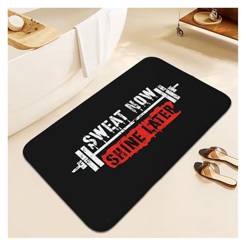 HDKAH Turnhallenteppich for Schlafzimmer Fußmatten Haustür Weich Individuell Wohnzimmer Lustige Fußmatte Badezimmer Flur Schlafzimmer Teppich Ästhetik(Red White,160x200cm63x78in) von HDKAH