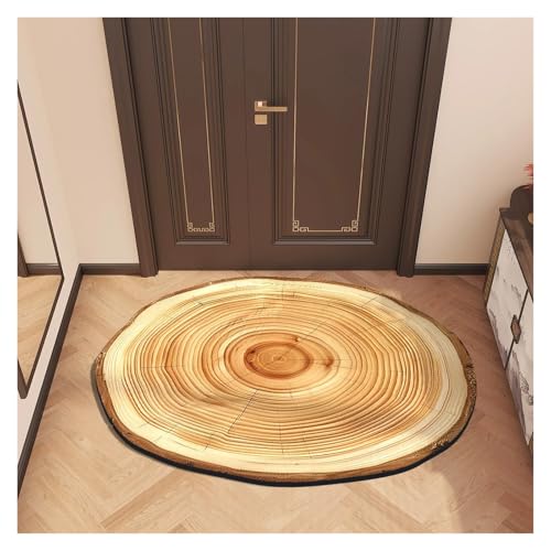 HDKAH Vintage Holzdruck Home Eingang Fußmatte Outdoor Zimmer Teppiche for Flur Schlafzimmer Boden Fuß Badematte Türmatte(Light Yellow,40x60cm) von HDKAH