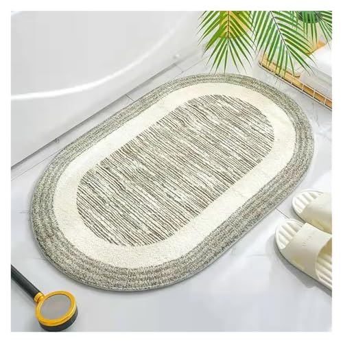 Simple Series Badematte Teppich Home Teppich for Wohnzimmer Eingang Fußmatte Tür Schlafzimmer Toilette Badezimmer Flur rutschfeste Fußunterlage(Green) von HDKAH
