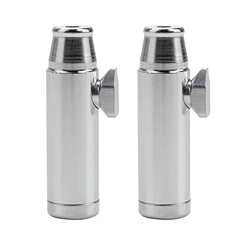 2 Stück Sniff Snuff Bottle, Aluminium Snuff Dosierer, Metall-Schnupftabakflasche, Rocket-Snorter, für Schnupftabakliebhaber im Freien auf Reisen (Silber) von HDKAJL