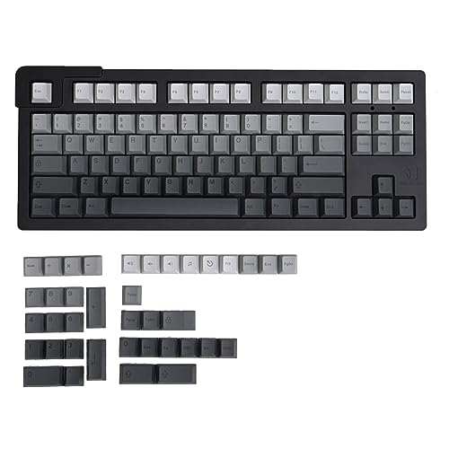 Graue Tastenkappen, Thermosublimation, mechanische Tastatur-Tastenkappen, CherryProfile, dicke Tastenkappen für 125 Tasten Graue Tastenkappen, Thermosublimation, mechanische Tastatur-Tastenkappen, CherryProfile, dicke Tastenkappen für 125 Tasten von HDKEAN
