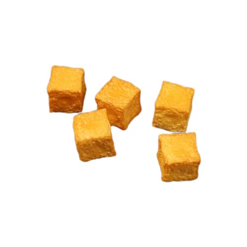 HDKEAN 5 Stück künstliche Fisch-Tofu-Block-Tofu-Block-Tofu-Lebensmittel, Heimtisch-Dekorationen, sicher und leicht zu reinigen von HDKEAN