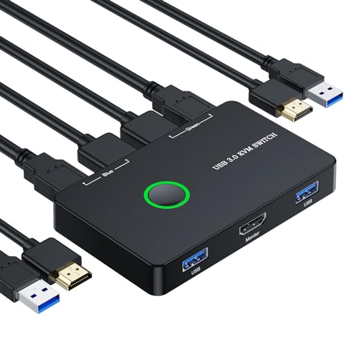 USB-HDMI2.0-kompatible HD4K60Hz Box steuert 2 Computer oder Laptop-Monitore mit zwei Eingängen von HDKEAN