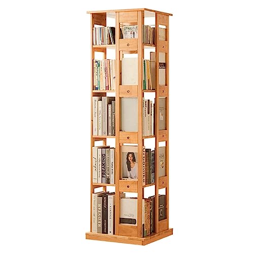 HDKSHX Flexible Bücherregale Mehrschichtiges stehendes Bücherregal aus Holz mit unsichtbarem Universalrad Rollendes Bücherregal Home Book Rack perfekte Möbel von HDKSHX