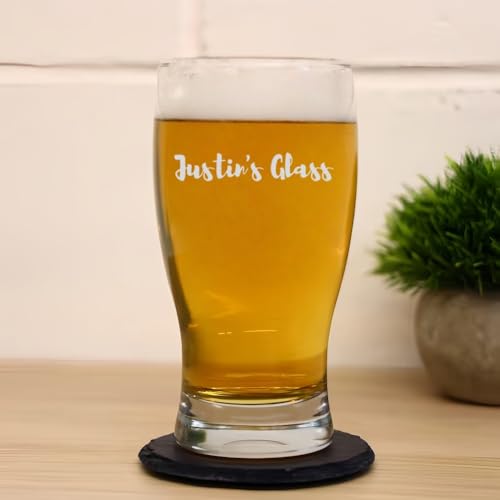 HDLOVE Personalisierte Gravierte Biergläser Mit Initialen Und Geburtsjahr, Individuell Gravierte Glaswaren Als Geschenk Für Bierliebhaber, Einzigartiges Geschenk Zum Geburtstag von HDLOVE