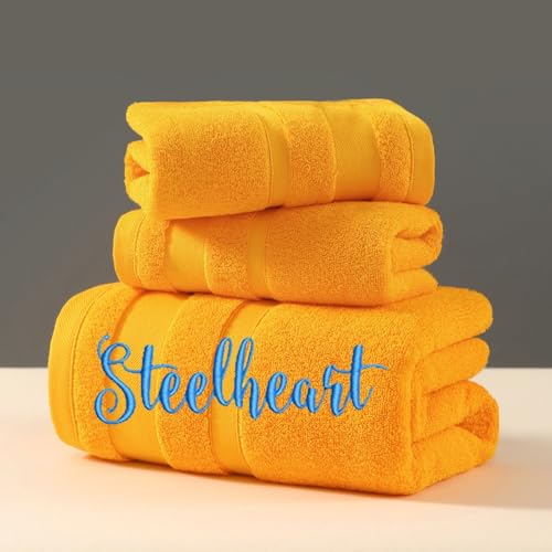HDLOVE Personalisierte Handtuch Mit Namen Oder Wunschtext Bestickt, Aus Baumwolle, Personalisiertes Duschtuch In 3 Größen, Groß Saunatuch Oder Gästehandtuch Mit Initialen(Yellow,Square Towel 35x35cm) HDLOVE Personalisierte Handtuch Mit Namen Oder Wunschtext Bestickt, Aus Baumwolle, Personalisiertes Duschtuch In 3 Größen, Groß Saunatuch Oder Gästehandtuch Mit Initialen(Yellow,Square Towel 35x35cm) von HDLOVE