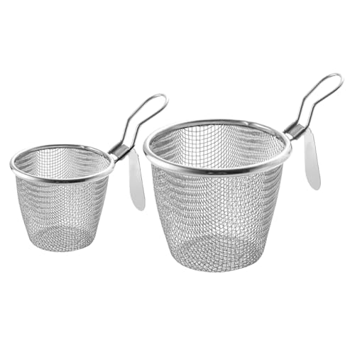 2 Pack 304 Stahlstahl Feine Meshs Food Colander Mit Haken Fritting Pfannenfiltersieb Geeignet Für Den Gebrauch Von Küchen Geeignet von HDOYTXXM