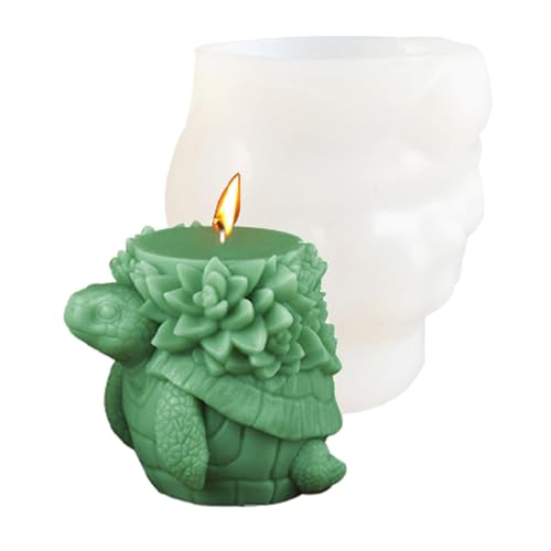 3D Schildkröten Kerzenformen Gussformen Schildkröten Zylindrisch Silikonform Epoxidharzformen Ornament Plasters Formen Formen von HDOYTXXM