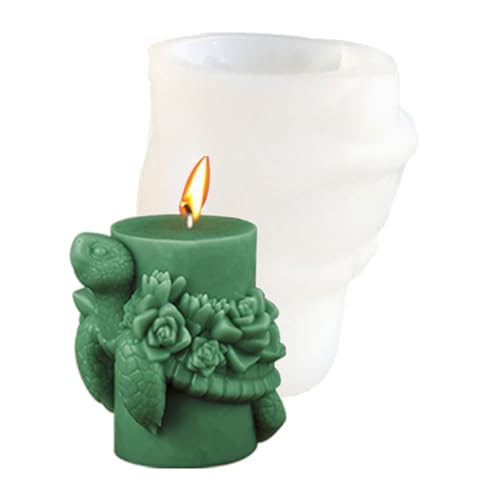 3D Schildkröten Kerzenformen Gussformen Schildkröten Zylindrisch Silikonform Epoxidharzformen Ornament Plasters Formen Formen von HDOYTXXM