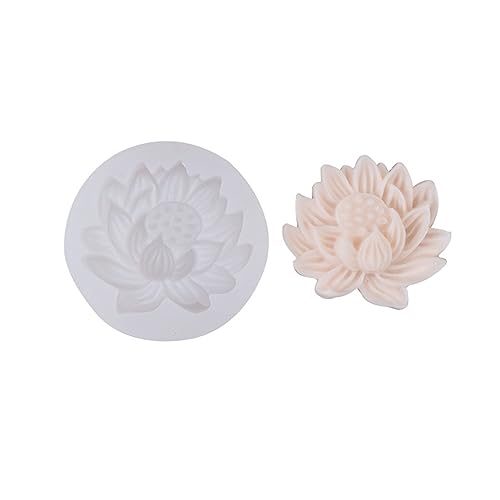 Aromatherapie Silikonform 3D Lotusblumenform Seife Harzform Blatt Handgefertigt von HDOYTXXM