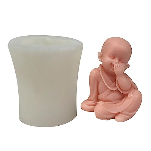 Buddhas Mönchform Epoxidharzform Handgefertigte Duftende Kerze Silikonform Plasters Tisch Ornament Werkzeug Nicht Stick von HDOYTXXM