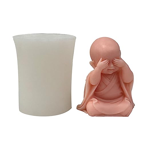 Buddhas Mönchform Epoxidharzform Handgefertigte Duftende Kerze Silikonform Plasters Tisch Ornament Werkzeug Nicht Stick von HDOYTXXM