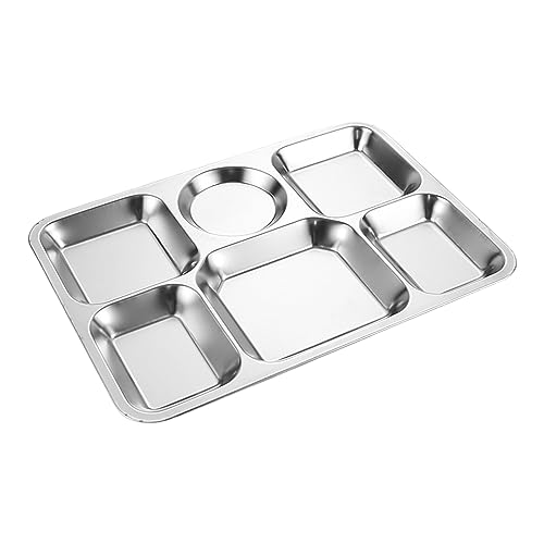 Divided Platten Aus Rostfreiem Stahl Die Nahrungsmittel Geschnittene Tablett Mit Fächern Für Die Lebensmittelkontrolle Verleihen von HDOYTXXM