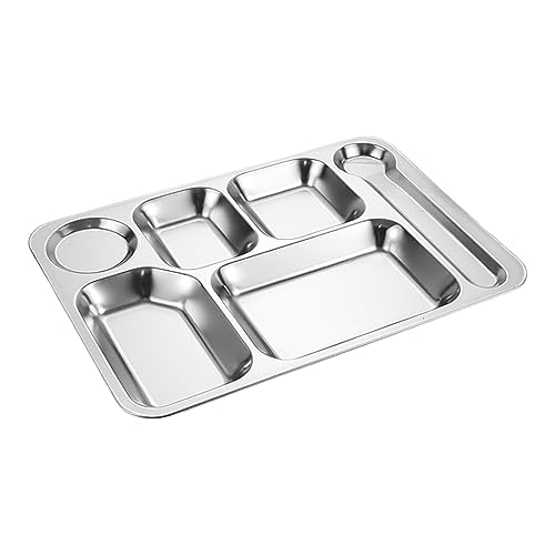 Divided Platten Aus Rostfreiem Stahl Die Nahrungsmittel Geschnittene Tablett Mit Fächern Für Die Lebensmittelkontrolle Verleihen von HDOYTXXM