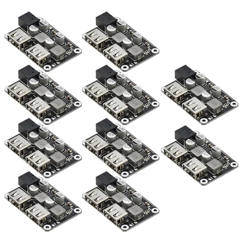 HDOYTXXM 10-teiliges Doppel USB Schnelllade Und Spannungsreduzierungsmodul 6-30 V 12 V 24 V Schnellladespannungsreduzierungsmodul von HDOYTXXM