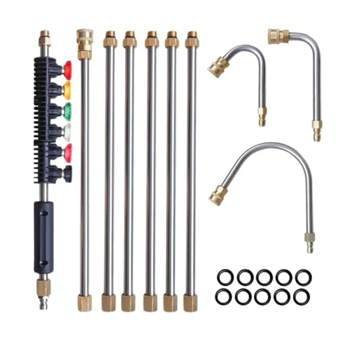 HDOYTXXM 10pcs Hochdruckunterdrückung Lanzen Mit 6 Düsenspitzen Stahlstahldrucker Waschanleiter Stabbrüge Gebogene Stangen HDOYTXXM 10pcs Hochdruckunterdrückung Lanzen Mit 6 Düsenspitzen Stahlstahldrucker Waschanleiter Stabbrüge Gebogene Stangen von HDOYTXXM
