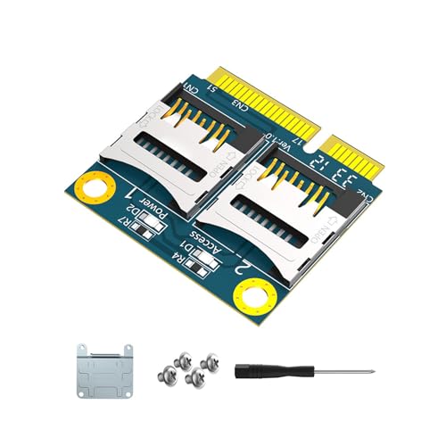 HDOYTXXM 2 MicroSDs Karte Zu MPCIE Mit Halbem Halterungs Speicherkartenleser Adapter Mpcie Zu 2 Karten MPCIE Adapter von HDOYTXXM