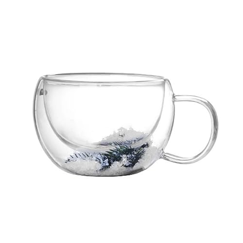 HDOYTXXM Clear Glas Trinkbecher Mit Getrockneter Blumendekoration Doppelte Kaffeetasse Getränke Getränke Für Tägliche Verwendung Von Glasbecher von HDOYTXXM