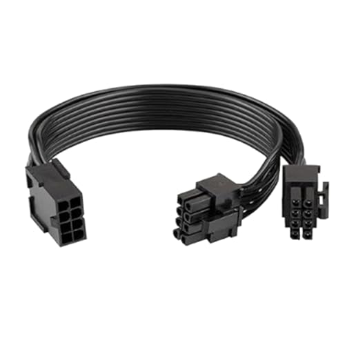 HDOYTXXM GPU 8Pin Stromkabelgrafikkarte Modular Kabel 8Pin Frauen Bis Zwei 8 Pin 6+2Pin Männliches Kabel 22 cm von HDOYTXXM