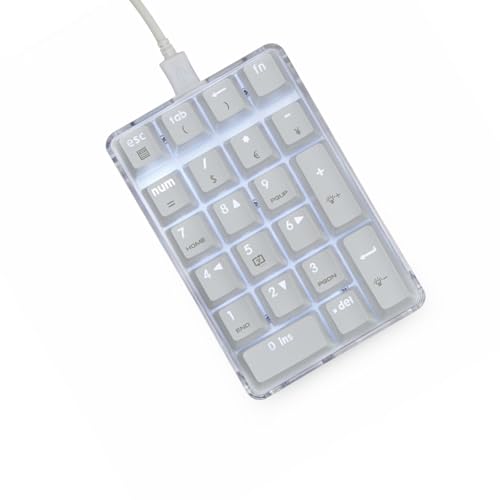 HDOYTXXM Kompakt 21 Schlüssel Für Die Mechanische Mechanik Numeric Tastatur Numpad Mit Blauen Switches Ideal Für Die Dateneingabe Und Spielen von HDOYTXXM