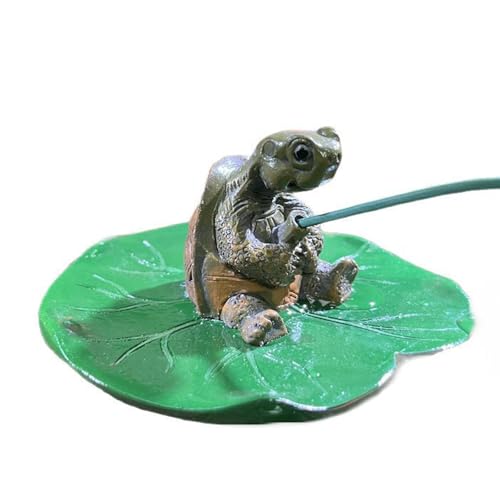 HDOYTXXM Nature Inspirierte Schildkrötenfiguren Mit Blattharzdekoration Für Teich Oder Wohnkultur von HDOYTXXM