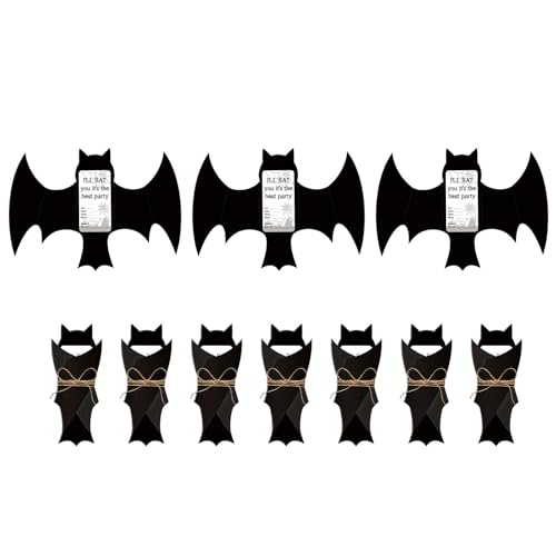 HDOYTXXM Pack Mit 10 Halloween Fledermot Message Kartenpapier Für Unheimliche Home Office School Decoration Folding Einladungsbrief Personalisierte Halloween Nachrichten HDOYTXXM Pack Mit 10 Halloween Fledermot Message Kartenpapier Für Unheimliche Home Office School Decoration Folding Einladungsbrief Personalisierte Halloween Nachrichten von HDOYTXXM