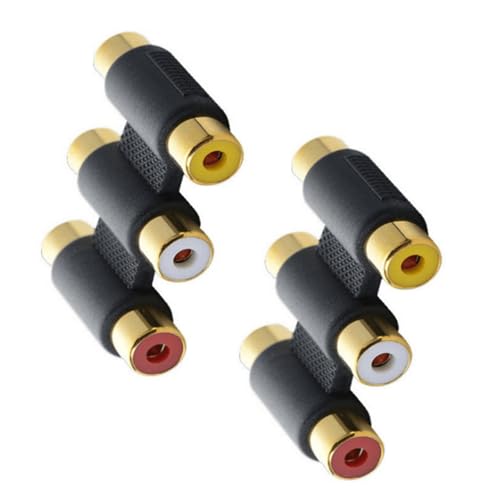HDOYTXXM Packung Von 2 Goldplattierten 3RCA Weiblich Von Frauen Mit Weiblichen Koppler Adaptern Für Sound Video Signals Getriebe HDOYTXXM Packung Von 2 Goldplattierten 3RCA Weiblich Von Frauen Mit Weiblichen Koppler Adaptern Für Sound Video Signals Getriebe von HDOYTXXM
