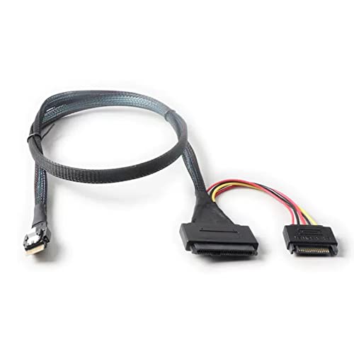 HDOYTXXM SLIMSAS SFF-8654 4i Bis U.2 SFF-8639 Konverterkabel 15pin Kabellinie 32AWG Dosed Koper PCIE4.0 SSD Kabel von HDOYTXXM