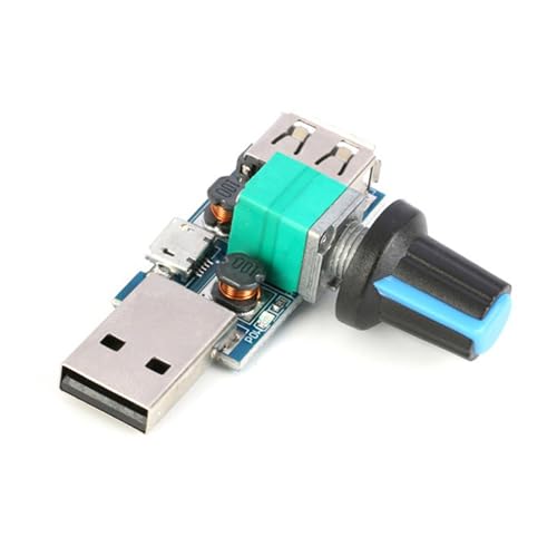HDOYTXXM USB Lüfterschrittgeschwindigkeits Controller Regler Mit Schalter Geschwindigkeitsmodul 4-12V 5W USB Desktop Lüftergeschwindigkeitsregler Mit von HDOYTXXM