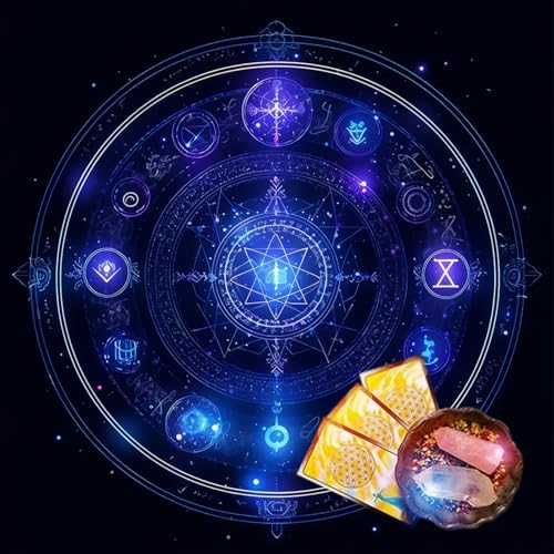Mysteriöses Symbol Astrologie Tischdecke Altäre Stoff Quadratische Göttisch Kartentisch Stoff Hexerei Deck Tuch von HDOYTXXM