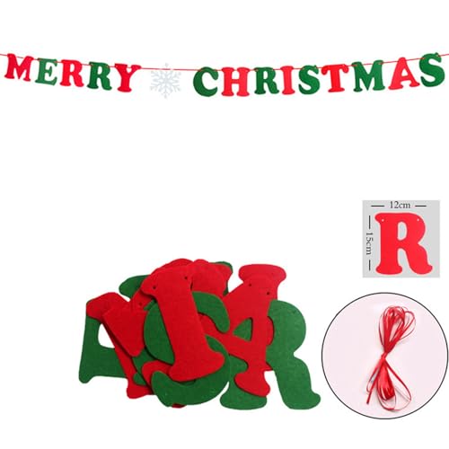 Robale Stoff Weihnachtsbanner Erfreut Santa Girlands Für Die Verbesserung Der Flagge Der Weihnachtsumgebung Girlanden von HDOYTXXM
