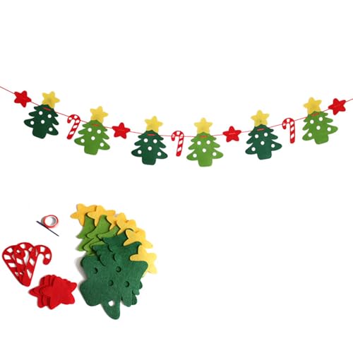 Robale Stoff Weihnachtsbanner Erfreut Santa Girlands Für Die Verbesserung Der Flagge Der Weihnachtsumgebung Girlanden von HDOYTXXM