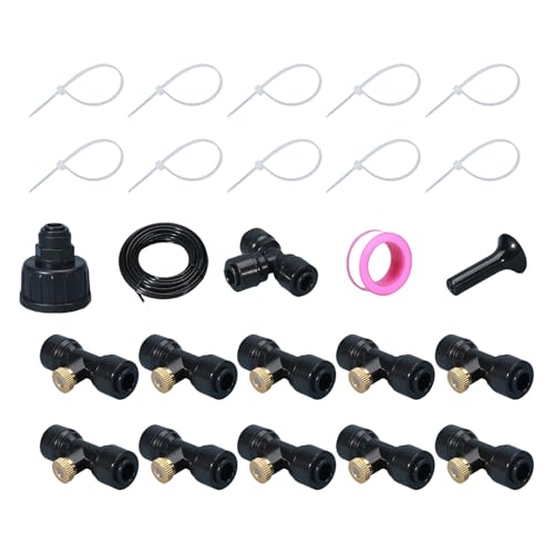 Ruhige Kühlsysteme Kits Mit Ruhigem Wasser Nebel Düsensprühgerät Für Patios Garten Gewächshaus Hinterhof von HDOYTXXM