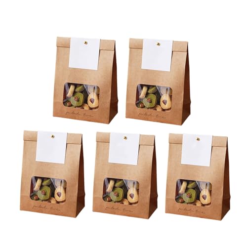 Set Von 50 Papiertüten Mit Klarem Fenster Praktischer Verpackungsbeutel Für Snacks Praktische Lebensmittelpaketbeutel Backvorgänge von HDOYTXXM
