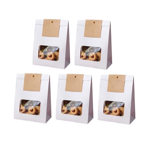 Set Von 50 Papiertüten Mit Klarem Fenster Praktischer Verpackungsbeutel Für Snacks Praktische Lebensmittelpaketbeutel Backvorgänge von HDOYTXXM