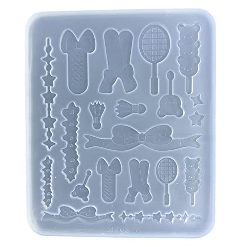Tiny Bowknot Star Tennis Silikonform Spielkartendekoration Harz Epoxidguss Schimmelpilze Schimmelpilzfüller Handwerk Werkzeug von HDOYTXXM