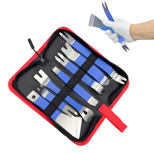 7 Stück Hebelwerkzeug Auto Set, Edelstahl Demontage Hebelwerkzeug Auto Türverkleidung Werkzeug, Car Repair Pry Plate Tools Auto Trim Removal Tool Für Demontage Von Auto-Innenraumverkleidungen (Rot) 7 Stück Hebelwerkzeug Auto Set, Edelstahl Demontage Hebelwerkzeug Auto Türverkleidung Werkzeug, Car Repair Pry Plate Tools Auto Trim Removal Tool Für Demontage Von Auto-Innenraumverkleidungen (Rot) von HDQQEU