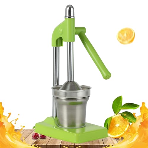 Edelstahl Saftpresse Manuell Zitronenpresse, Heavy Duty Cast Iron Hand Press Juicer, Professionelle Orangenpresse Handpresse FüR Orangen, Zitronen, GranatäPfel, Grapefruits (B) von HDQQEU