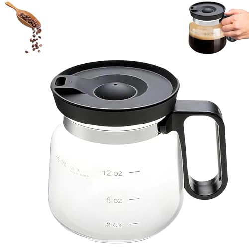 Glass Coffee Mug Coffee Pot Style 300ml Kaffeegläser mit Henkel, Hitzebeständig Funny kaffeetasse Teetasse als Cappuccino Kaffee Teegläser (1 STK) von HDQQEU