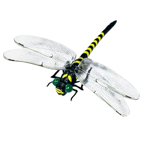 HDQQEU Libellen Hut Clip 12cm 3D Dragonfly Clip Realistische Libellen Attrappe Libellen-Figur FüR Innen- Und AußEnbereich, Dekoration (1 STK) von HDQQEU